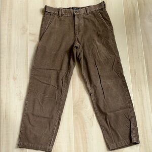 Croft & Barrow Brown Corduroy Pants Straight-Leg Design